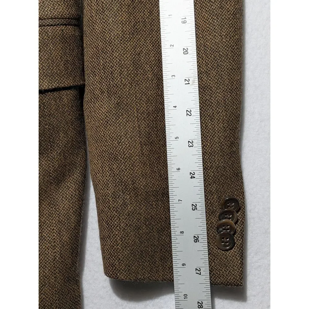 Hart Schaffner Marx Wool Tweed Blazer Mens‎ 42XL Brown USA Made Sport Coat